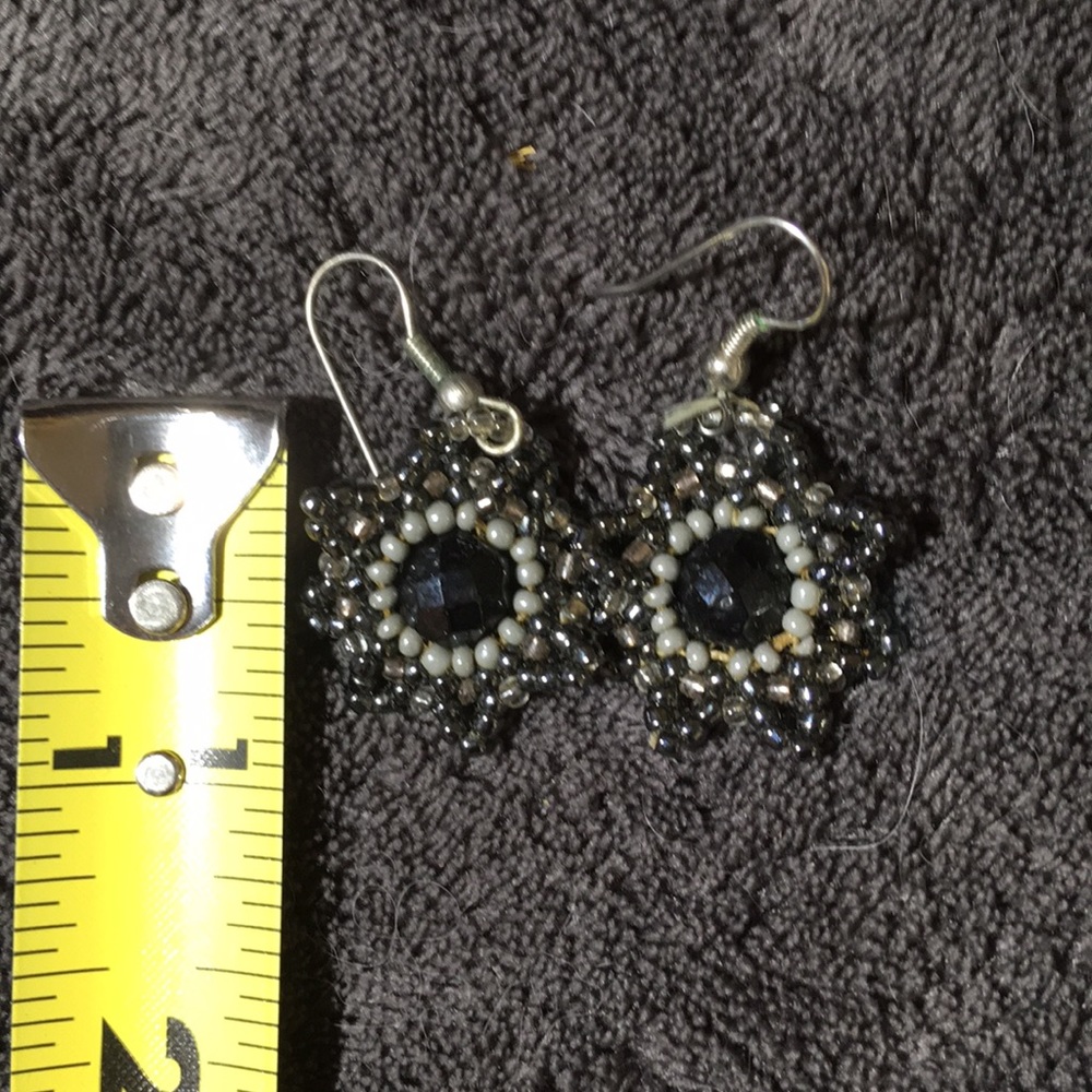 Beaded floral earrings